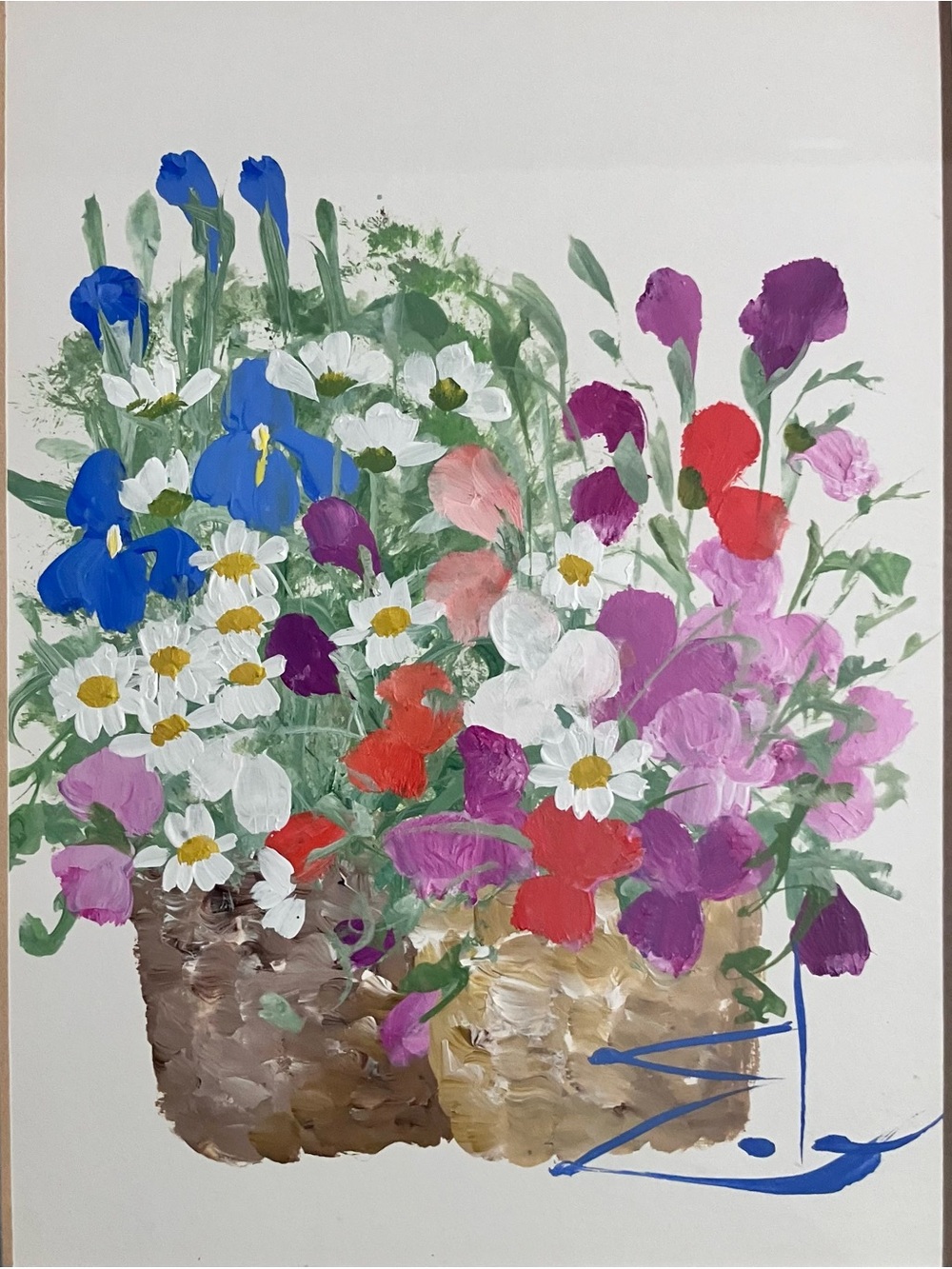 Listed EDA VARRICCHIO (1923-2018) / Original ACRYLIC PAINTING / 1980s Nordstrom